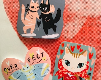 The matte vinyl printed valentines stickers