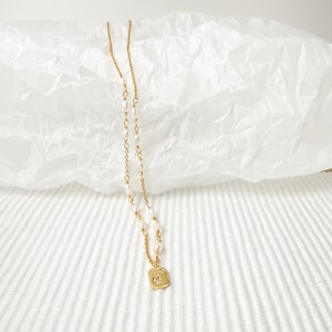 Natural Freshwater Pearl Necklace, Personalized gift, Wedding Necklace , Bridesmaid Gift, 18k Gold Necklace, Gift for Her, Brithday Gift