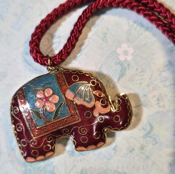 Animal Necklace Large Elephant Necklace Elephant Jewelry Elephant - Main Image
