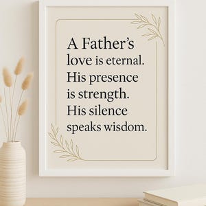 Father’s Day Printable Wall Art | Elegant Minimalist Quote | Gift for Dad |  Instant Download
