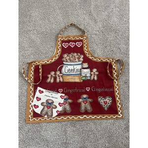 Gingerbread By Dianna Marcum Apron Cooking Baking Cookies Vintage