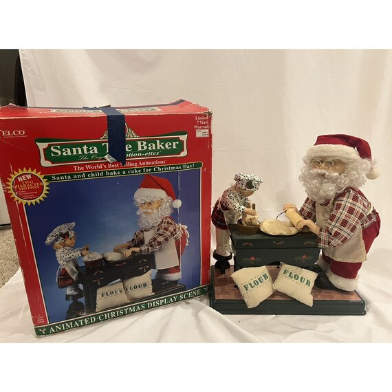 Telco Santa the Baker Original Motion-ettes Christmas Decor Santa