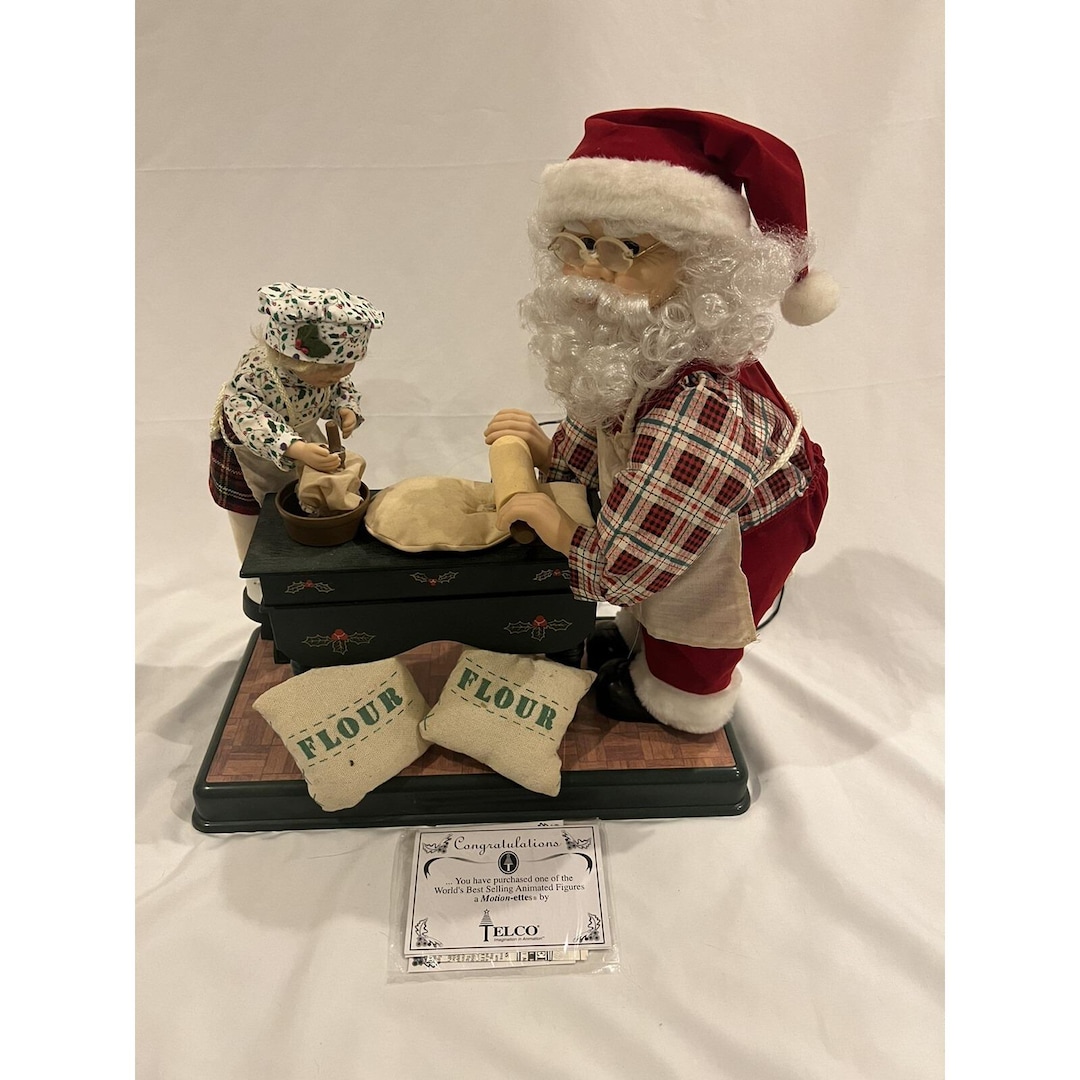 Telco Santa the Baker Original Motion-ettes Christmas Decor Santa