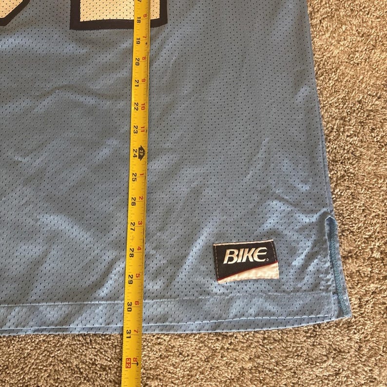 Vtg BIKE UNC Tar Heels Football Jersey #97 90s Mesh NCAA North Carolina Blue Os image 7