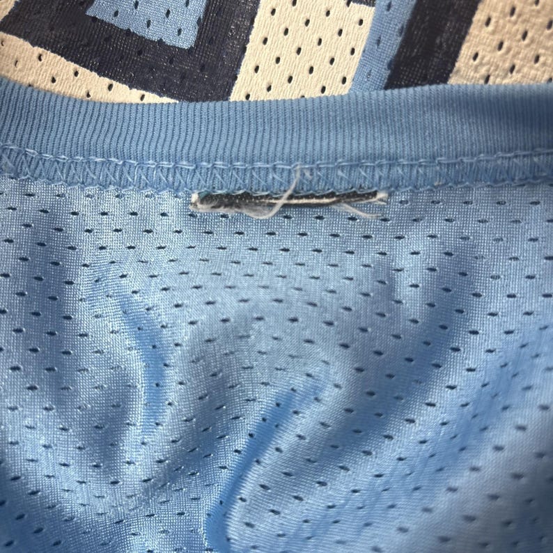 Vtg BIKE UNC Tar Heels Football Jersey #97 90s Mesh NCAA North Carolina Blue Os image 5
