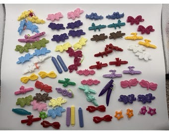 Vintage Goody Plastic Hair Barrettes 70ʼs 80ʼs Poodle Duck Cats Snap Tight Lot Vintage goody snap tight - Gem main image 2