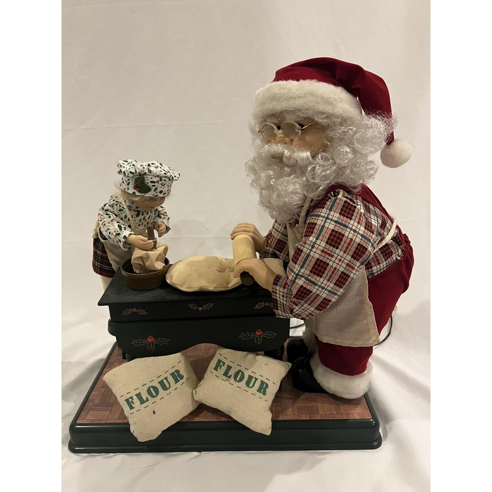 置物 Telco Santa the Baker Motion-Estes 1996 Telco Santa the Baker Original Motion-ettes Christmas Decor Santa