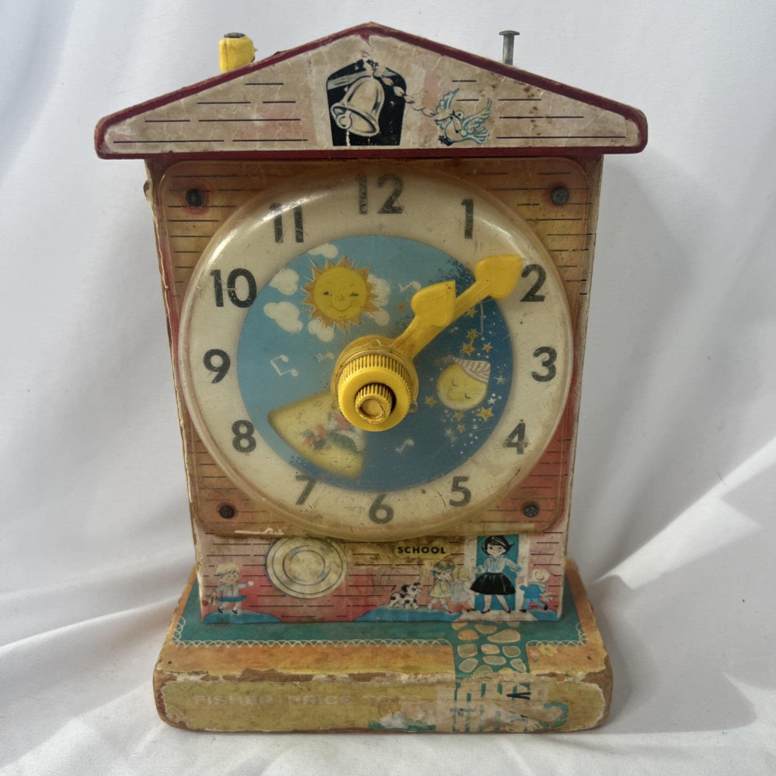 Fisher Priceフィッシャープライス ティーチングクロック　アンティーク Fisher・Price Toys フィッシャープライス ミュージックボックス
