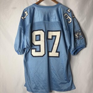 Vtg BIKE UNC Tar Heels Football Jersey #97 90s Mesh NCAA North Carolina Blue Os image 4