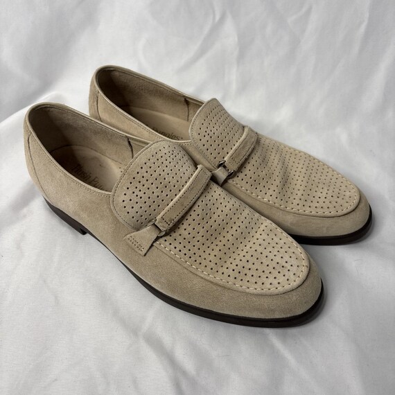 Vtg Hush Puppies Lakeland Moon Dusk Brush Suede Men display picture 1