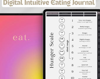 Digital Intuitive Eating Journal: Daily Food Log, GoodNotes PDF (Hyperlinked)