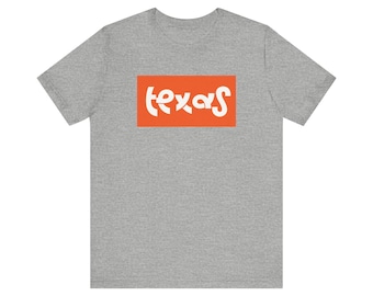 Retro Texas Burnt Orange T Shirt | Vintage Longhorns Inspired Tee | Unisex Bella Canvas Tee | Austin Texas Souvenir Gift