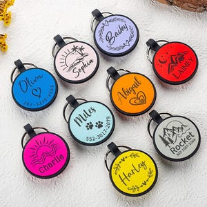 Personalized Silent Silicone Dog Tag: Engraved Pet ID, Custom Text
