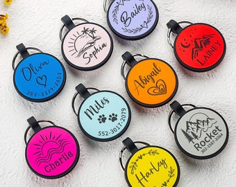 Gepersonaliseerde stille siliconen hondenpenning: gegraveerd huisdier-ID, aangepaste tekst