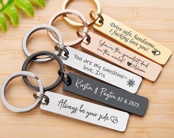 Personalized Stainless Steel Keychain | Engraved Gift