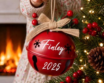 Custom 2026 Jingle Bell, Personalized Christmas Tree Ornament, Christmas tree ornament ,Bell Ornament for Kids, 2026 Holiday Decor