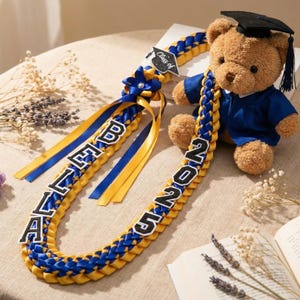 Personalized Graduation Lei, Satin Ribbon Grad Lei (2026)