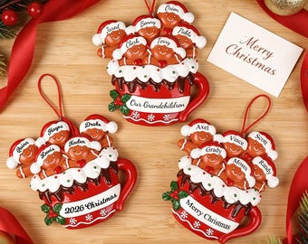 Custom Family Christmas Ornament, 2026 Christmas Tree Decor, Resin Holiday Pendant, Family Name Christmas Gift, Custom Christmas Keepsake