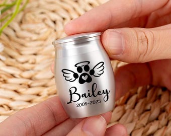 Personalized Tree of Life Mini Cremation Urn: Stainless Steel Memorial