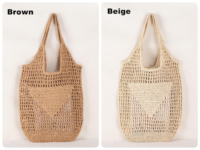 Personalized Raffia Beach Tote Bag, Hand-Woven Straw Bag, Embroidered Initials, Bridesmaid Gift image 17