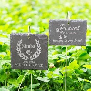 Custom Pet Memorial Garden Stone,Personalized Dog Memorial Garden Stone,Engraved Garden Slate with Pet Name,Pet Loss Gifts,cat memorial
