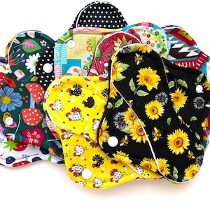 GRAB BAG 3 Reusable Panty Liners, Cloth Panty Liner 8, Reusable Cloth Panty Liner, Surprise Panty Liners image 1