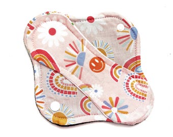 8" Reusable Panty Liner, Reusable Cloth Pad, Washable Panty Liner, Reusable Sanitary Pad, Cloth Panty LIner