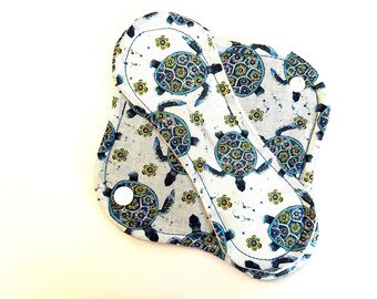 Sea Turtle Panty Liner, Cloth Panty Liner 8" Reusable Cloth Panty Liner, Washable Cloth Panty Liner