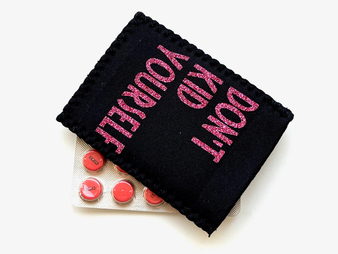 Black Birth Control Pill Case Birth Control Pill Sleeve Etsy