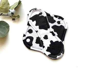 Cow Print Panty Liner, Cloth Panty Liner 8" Reusable Cloth Panty Liner, Washable Cloth Panty Liner