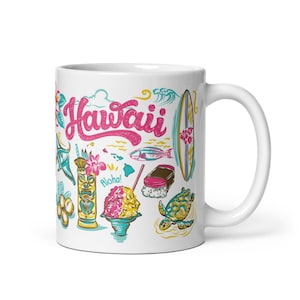 Hawaii Mug 11 oz or 15 oz | Aloha State Coffee Cup | Island Vibes Drinkware | Tropical Travel Gift | Hawaii Souvenir | Ocean Decor