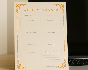 Printable Weekly Planner | Minimalist A4 PDF