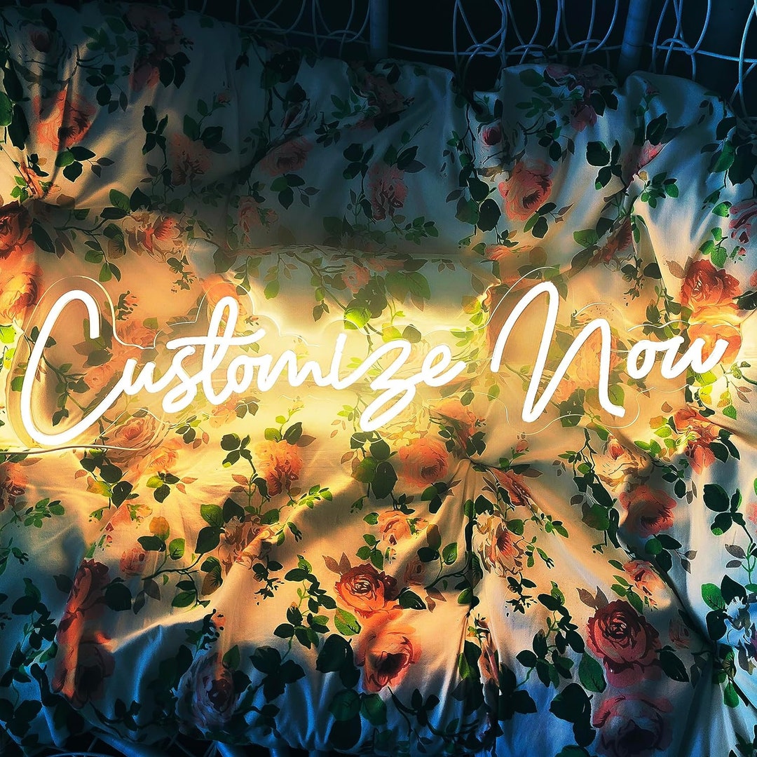 Personalized Aesthetic Name Neon Sign Wedding Neon Sign Etsy