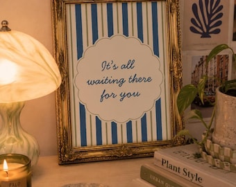 Het wacht allemaal op jou Harry Styles-poster | Groen en blauw | Carla's liedje