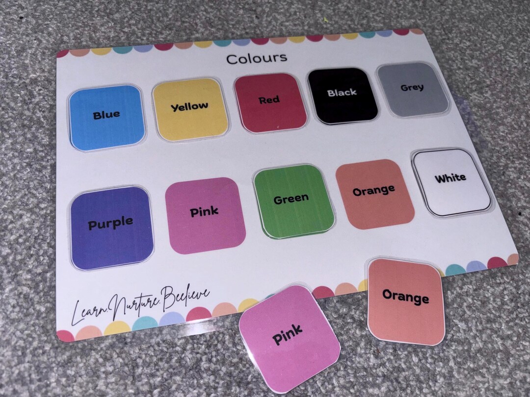 Digital Printable Colours Learning Sheet for Pre-school Toddlers - Etsy