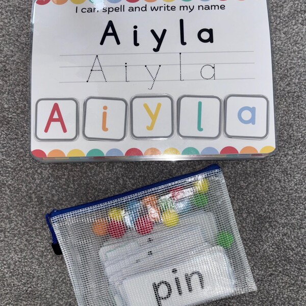 Personalised Pre-School Learning Workbook (Hook & Loop) activity book