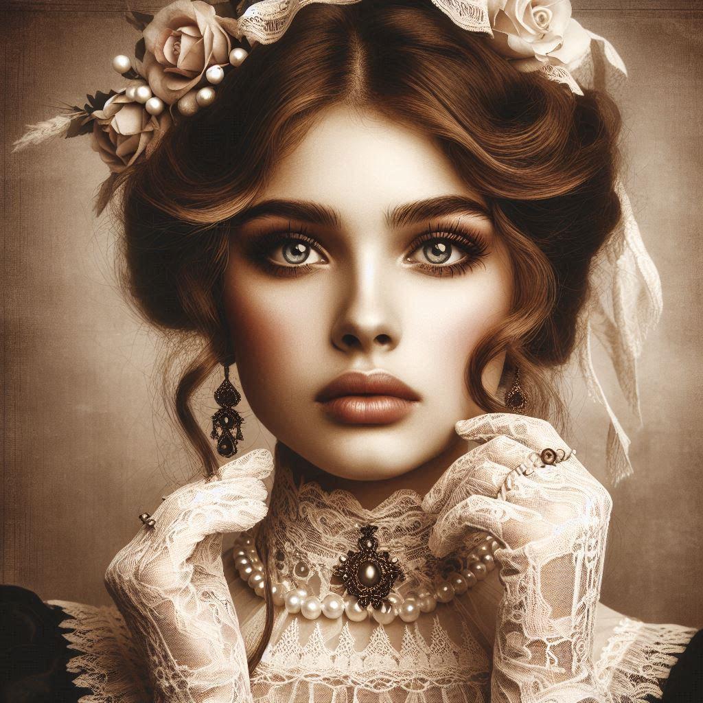 Victorian Woman Portrait Art Pack: Elegant Vintage Style Images ...