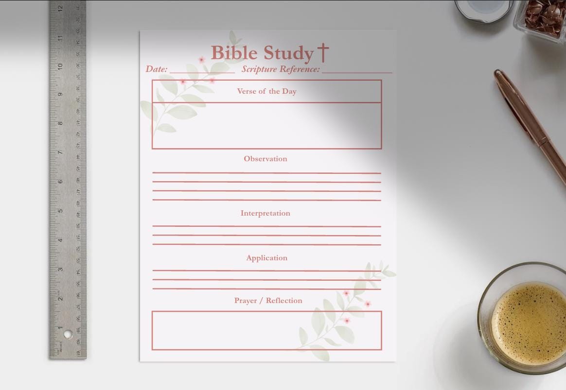 Printable Bible Study Notebook | Faith Journal | Sermon Notes | Prayer ...
