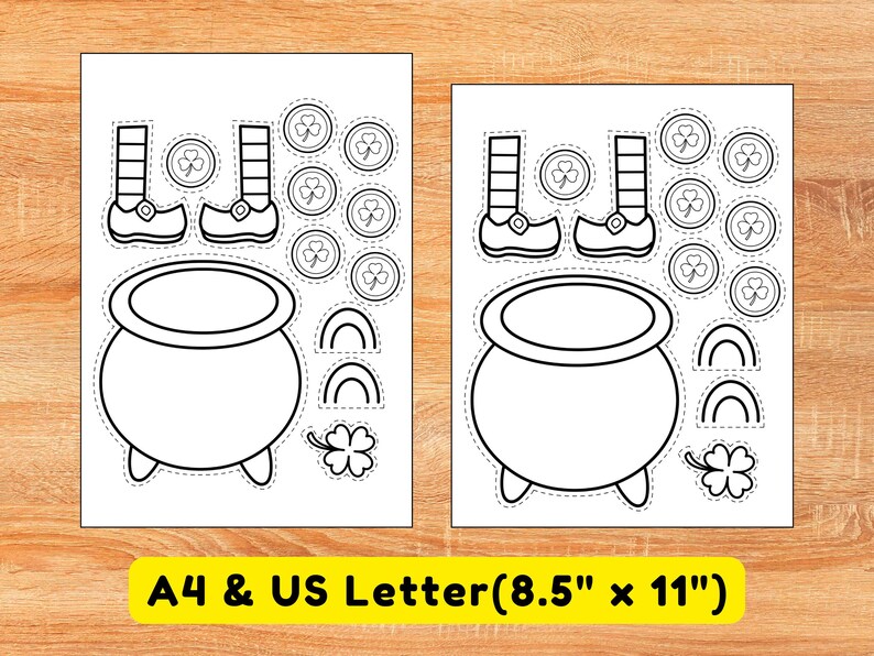 Pot of Gold Cut and Paste Craft | St. Patrick’s Day Preschool Activity ...
