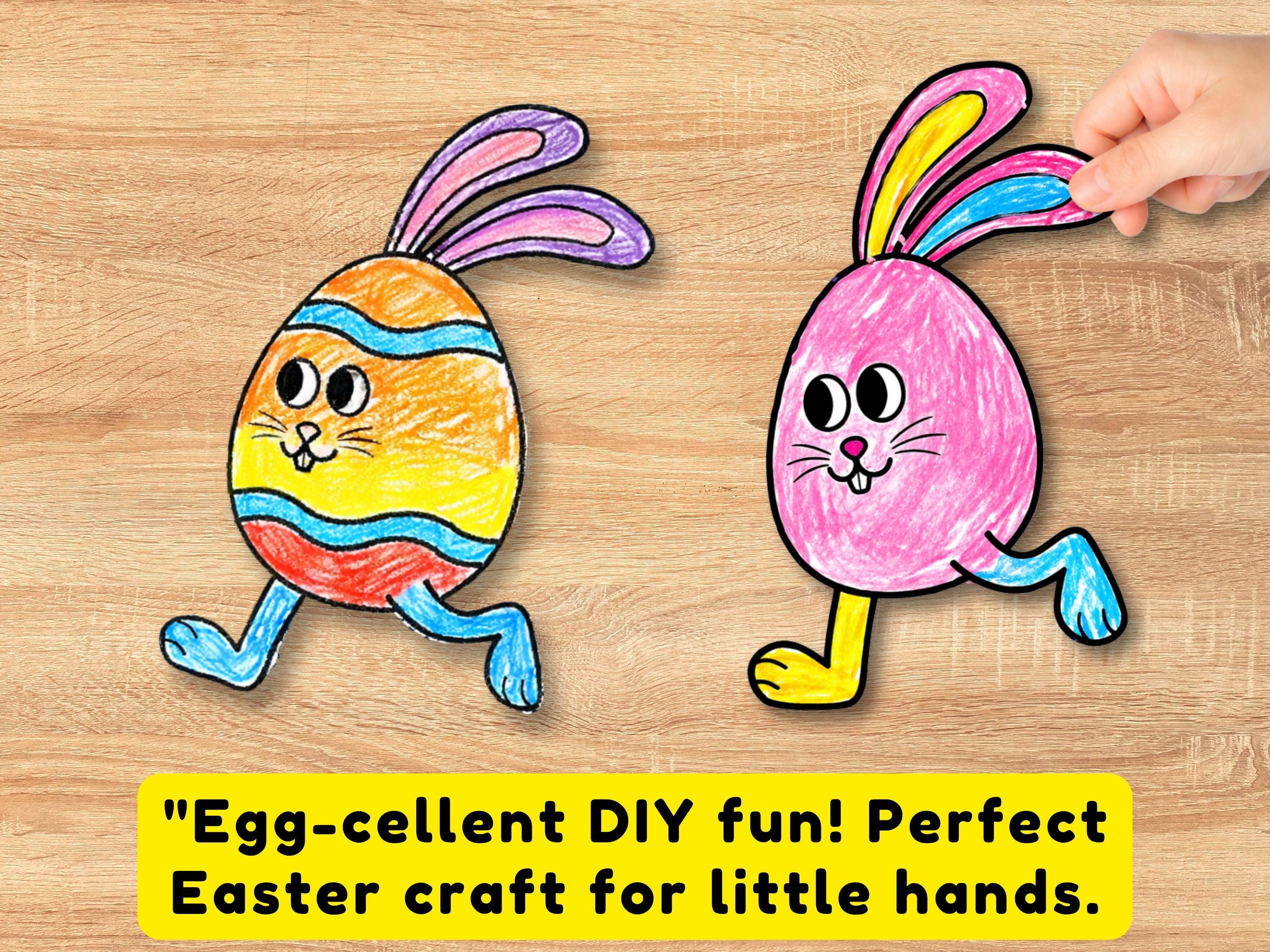 Easter Egg Bunny Cut and Paste Craft | Preschool Easter Activity ...