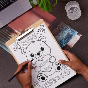 Happy Mother’s Day Printable Coloring Page