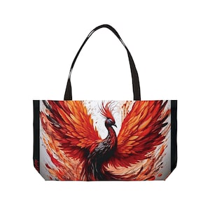 Phoenix-Themed Weekender Tote Bag | Travel for Beach, Gym, Shopping, Gifts, Festivals