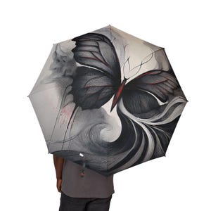 Butterfly Art Umbrella: Surreal Wearable Fashion Accessory