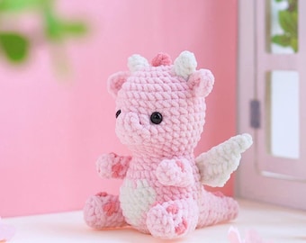 Baby Dragon Crochet Pattern, Valentine Pattern Tutorials, Rosie The Dragon Crochet Pattern, Adorable Dragon Crochet Pattern