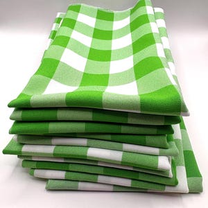 Guardanapos xadrez verde vintage: decoração de cozinha xadrez de acrílico retrô