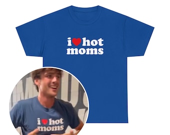 Jacob Elordi I Love Hot Moms katoenen T-shirt | Grafisch uniseks shirt, fanartikelen, cadeau voor hem/haar, verjaardagscadeau, vrijetijdskleding