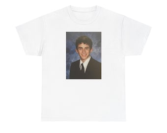 T-shirt jaarboekfoto Timothée Chalamet | Katoenen uniseks grafisch shirt, fanartikelen, cadeau voor hem/haar, verjaardagscadeau, meme, grappig T-shirt