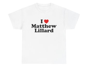I Love Matthew Lillard katoenen T-shirt | Grafisch uniseks shirt, fanartikelen, cadeau voor hem/haar, verjaardagscadeau, vrijetijdskleding