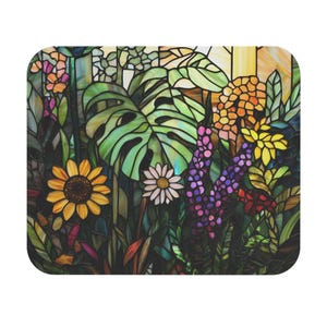 Tropical Floral Garden Mouse Pad