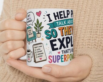 Therapist Mug, Funny Therapist Gift, Counselor Coffee Mug, Mental Health Therapist Mug, Psychology Gift, Therapy Office Mug, 11oz